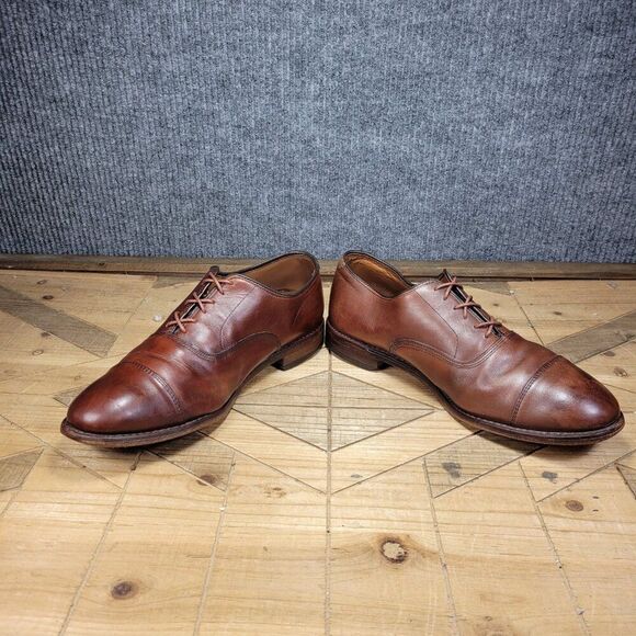 ALLEN EDMONDS Park Avenue Cap Toe Oxford Oxblood Burgundy 9 3E EEE MADE USA 5610 - Picture 7 of 13